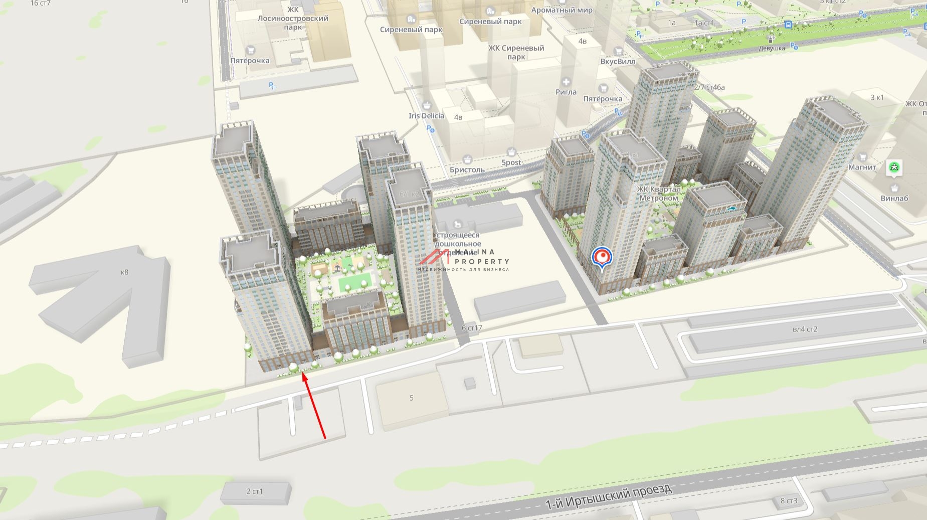 Продажа торгового помещения в ЖК «Квартал Метроном»