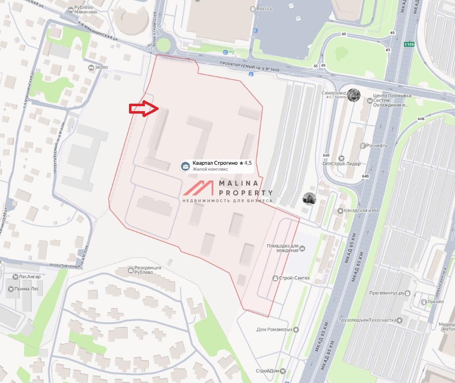 Продажа торгового помещения  в ЖК "Квартал Строгино"