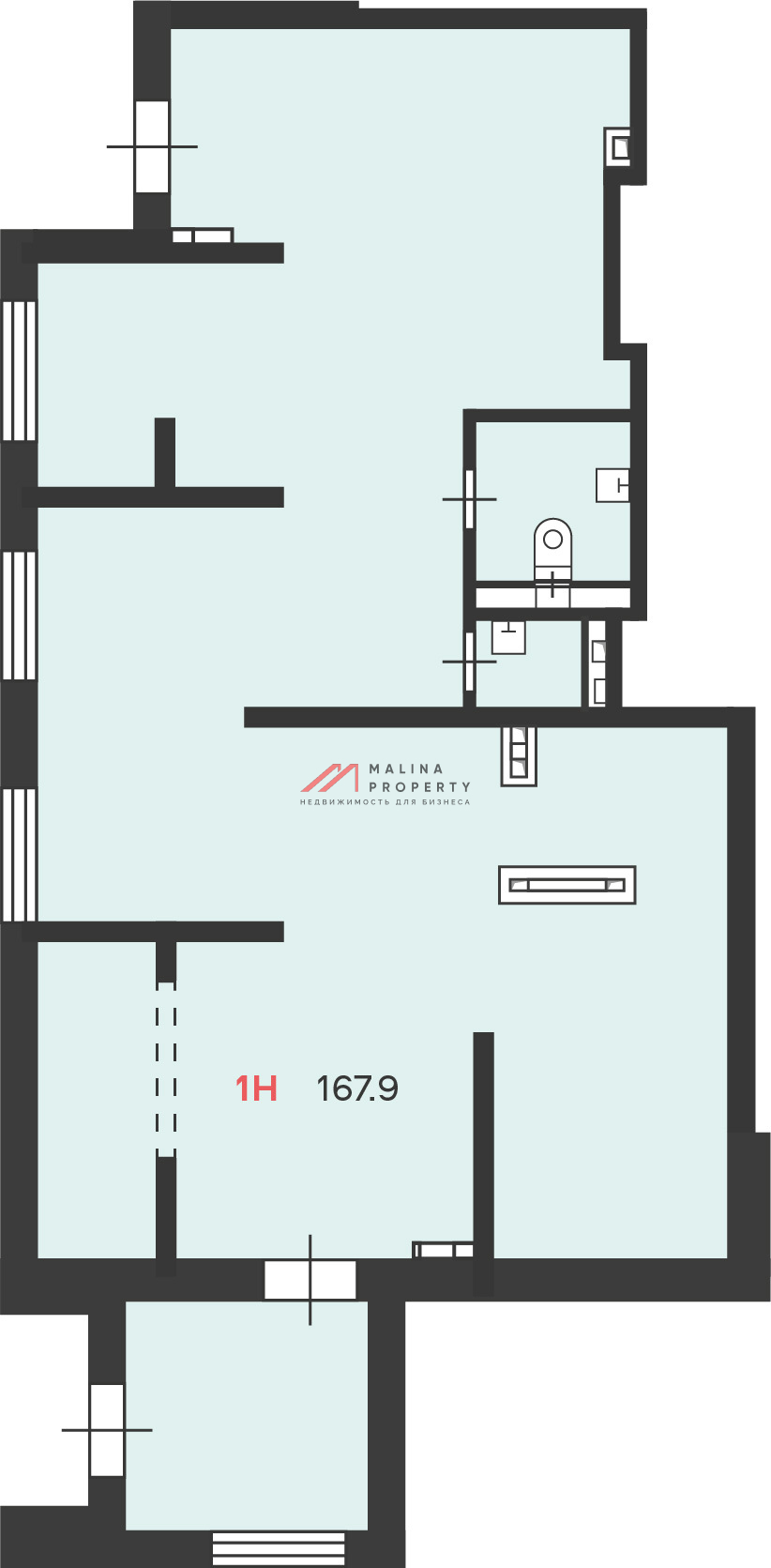 Аренда торгового помещения в новом доме 