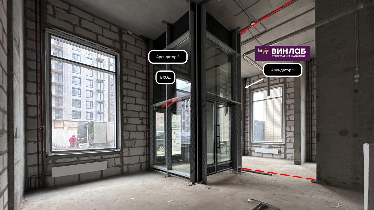 Продажа торгового помещения с арендатором Винлаб 