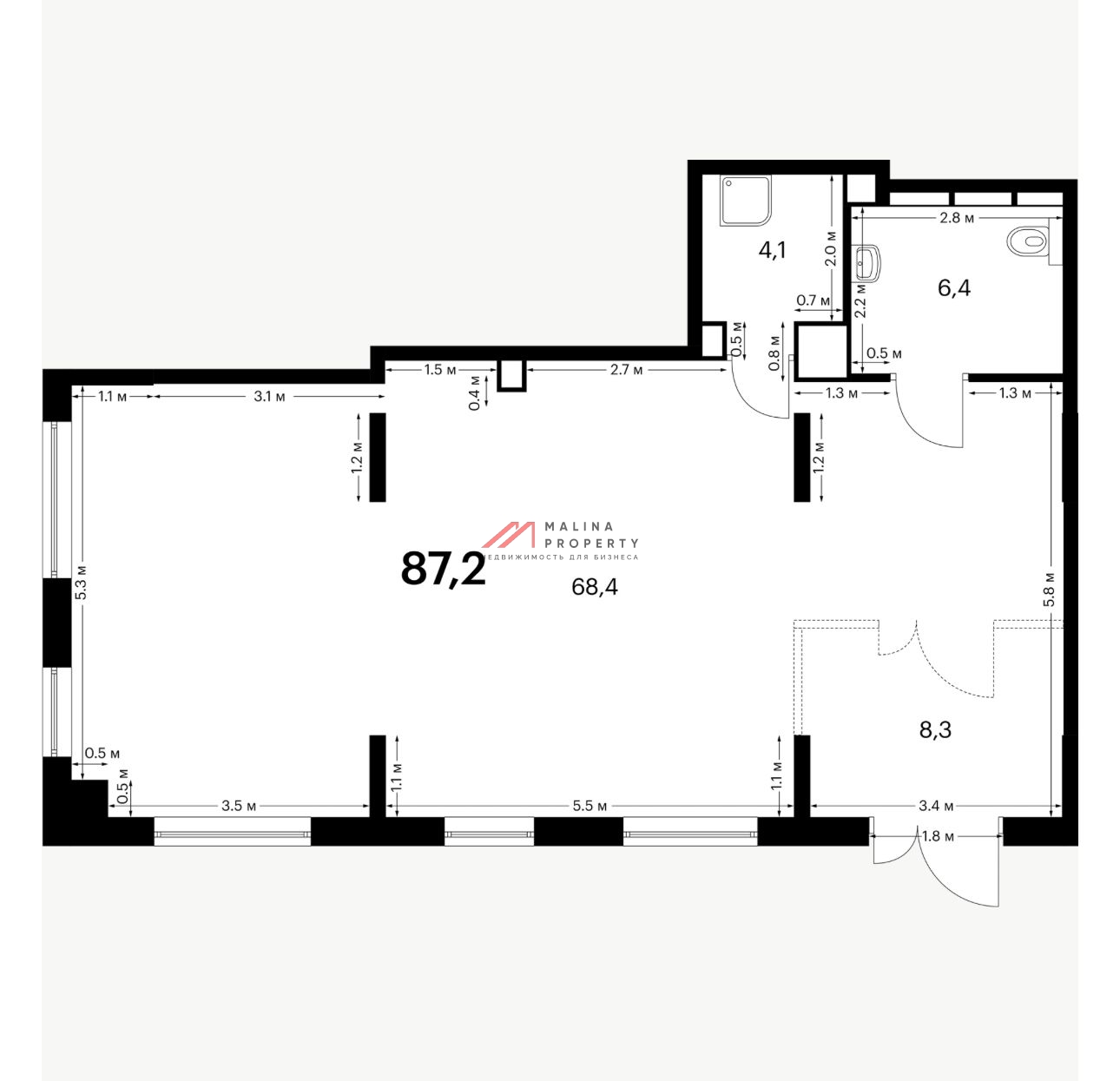 Аренда торгового помещения в ЖК "Ильинские луга" 