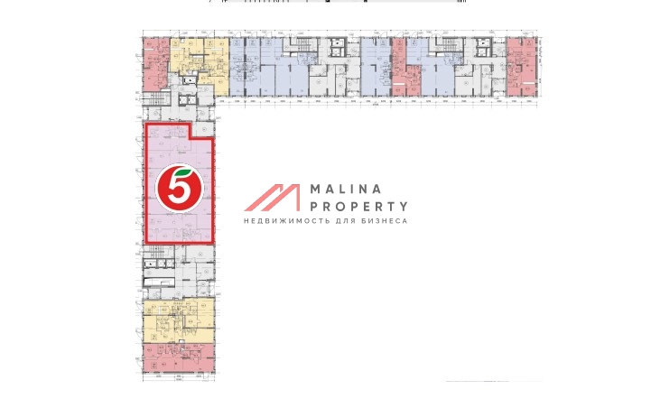 Продажа помещения с арендатором магазин "Пятёрочка" в ЖК Лучи