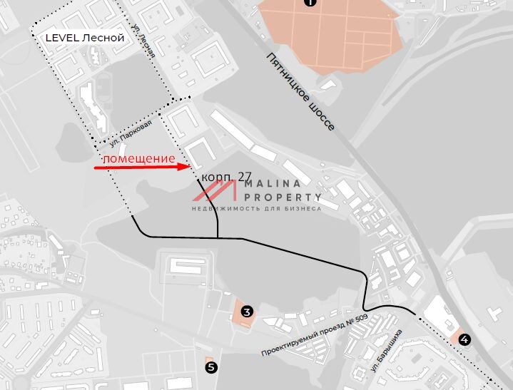 Аренда помещения в ЖК Level Лесной