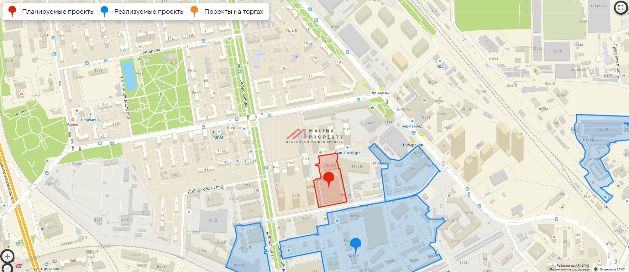 Продажа помещения под супермаркет в ЖК "Upside Towers" 