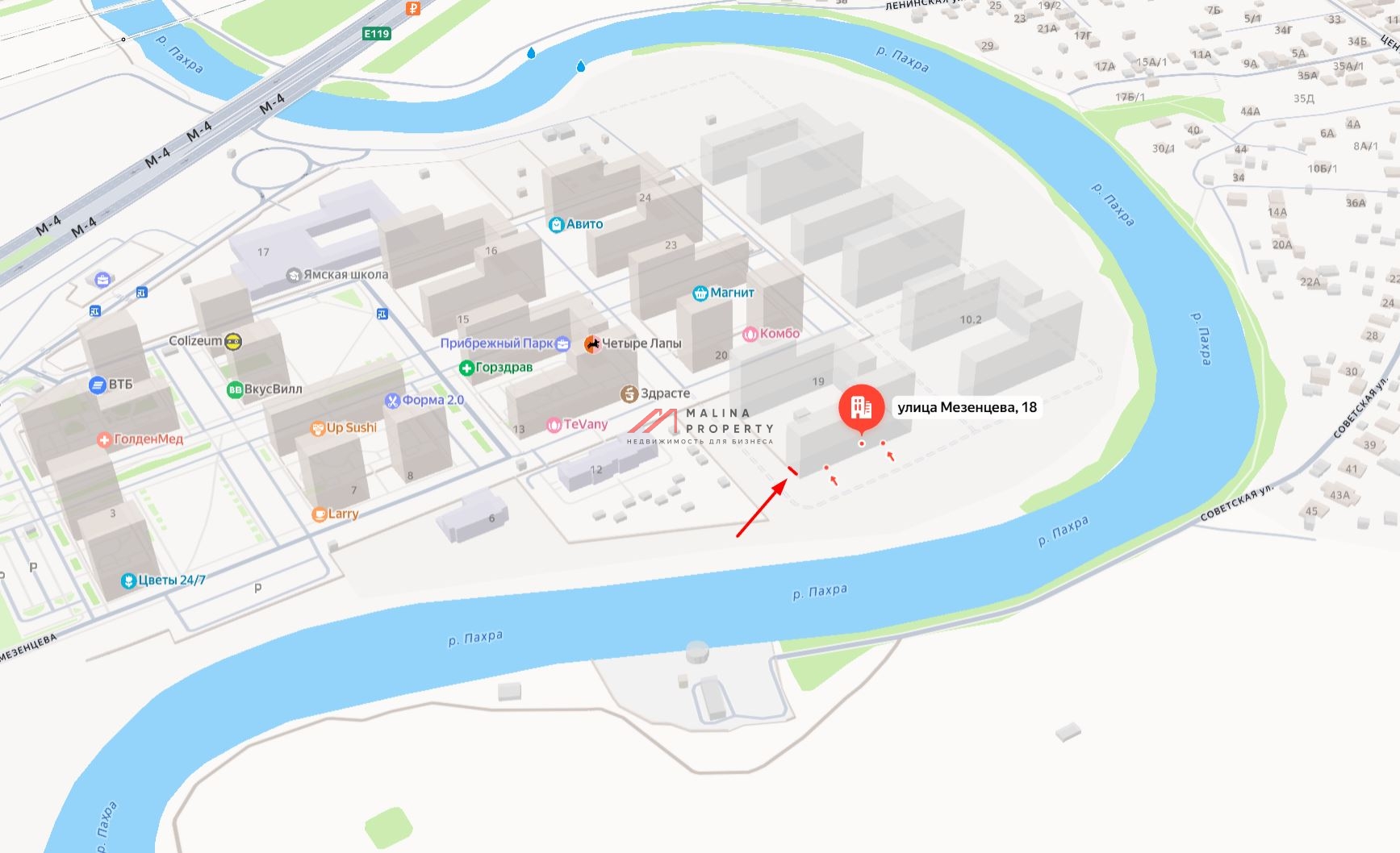 Продажа торгового помещения c арендаторами в ЖК "Прибрежный Парк"