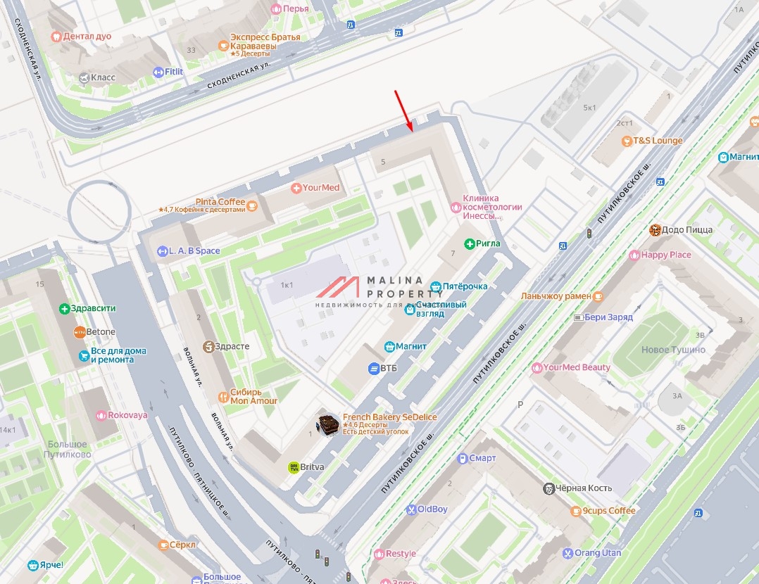 Аренда коммерческого помещения в ЖК «Большое Путилково»