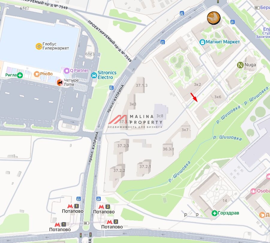 Аренда торгового помещения в ЖК «Бунинские кварталы»