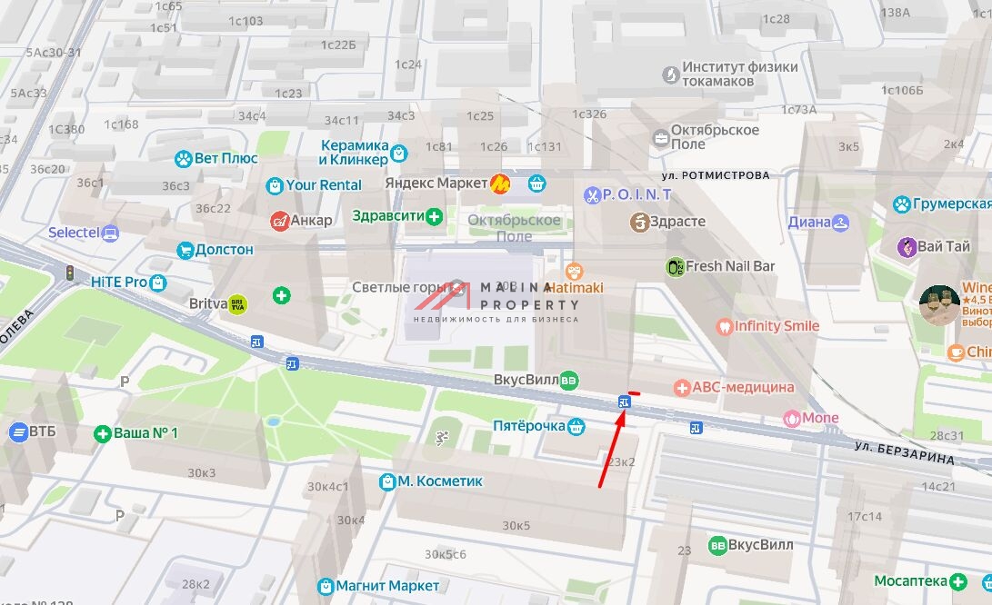 Аренда торгового помещения в ЖК Октябрьское Поле