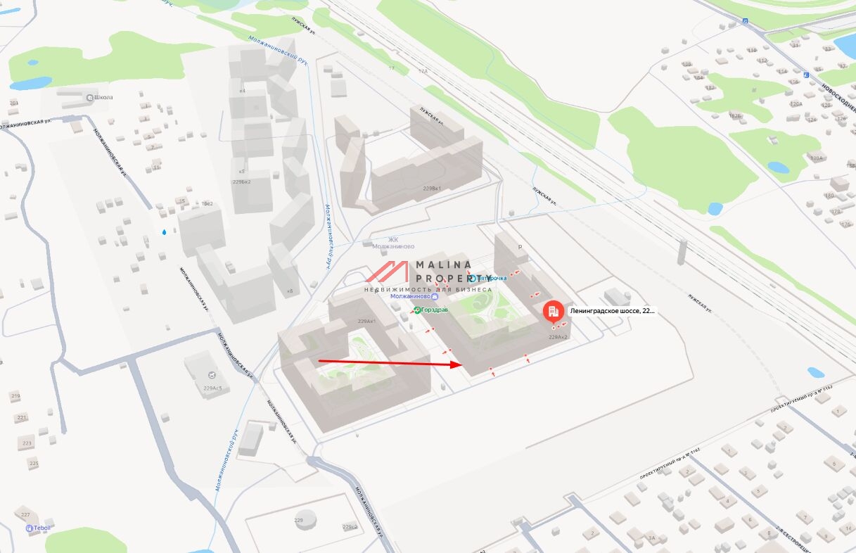 Аренда торгового помещения в ЖК "Молжаниново"