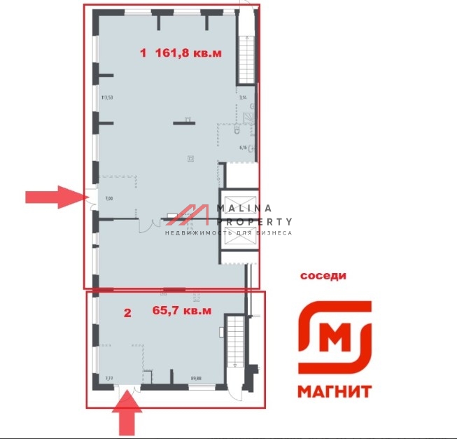 Продажа углового помещения в ЖК "Квартал Ивакино"