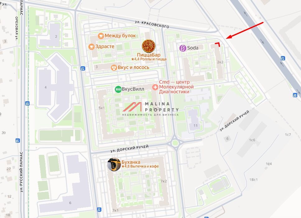 Продажа коммерческого помещения в ЖК "Остафьево" 