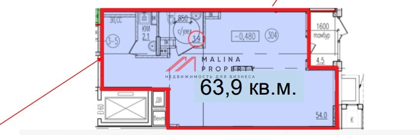 Продажа торгового помещения с арендатором аптека Здравсити