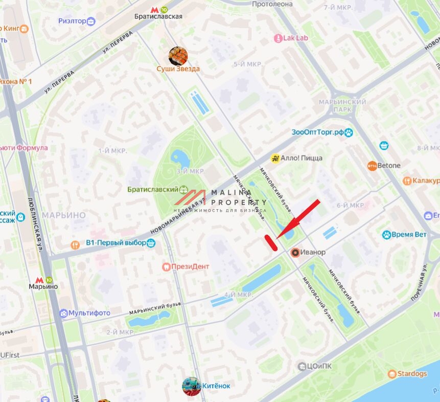 Продажа коммерческого помещения на Мячковской бульваре