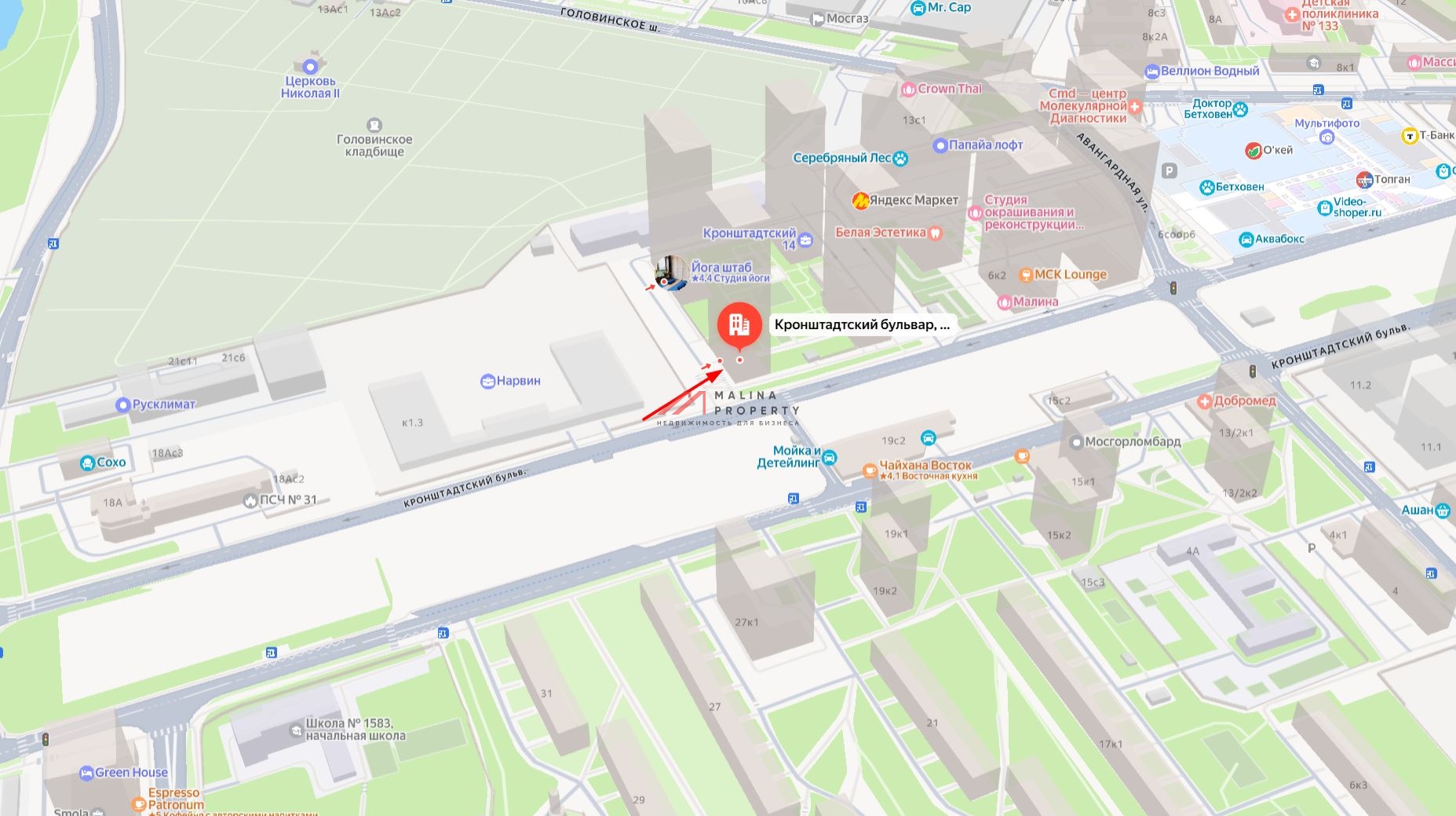 Аренда торгового помещения в ЖК «Кронштадтский 14»