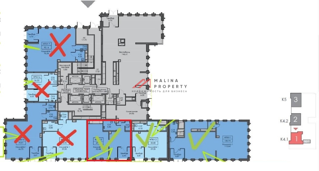 Продажа помещения в жилом комплексе Среда на Кутузовском