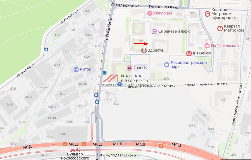Продажа помещения в жилом комплексе Сиреневый парк