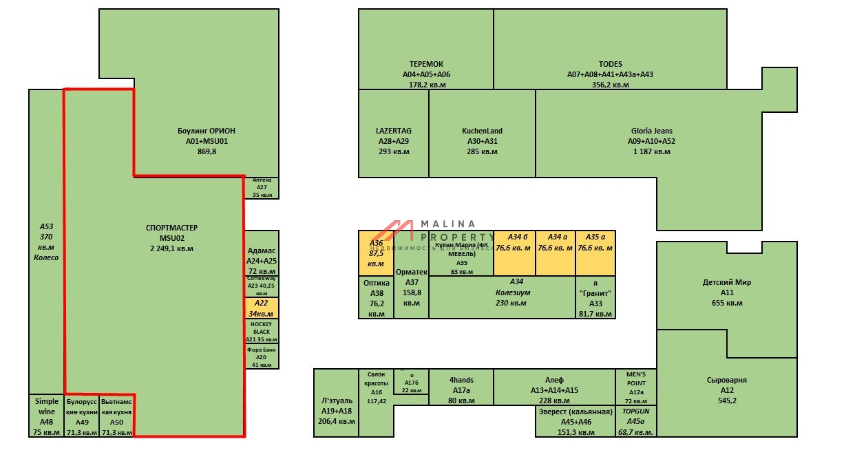 Продажа торгового помещения с арендатором Спортмастер