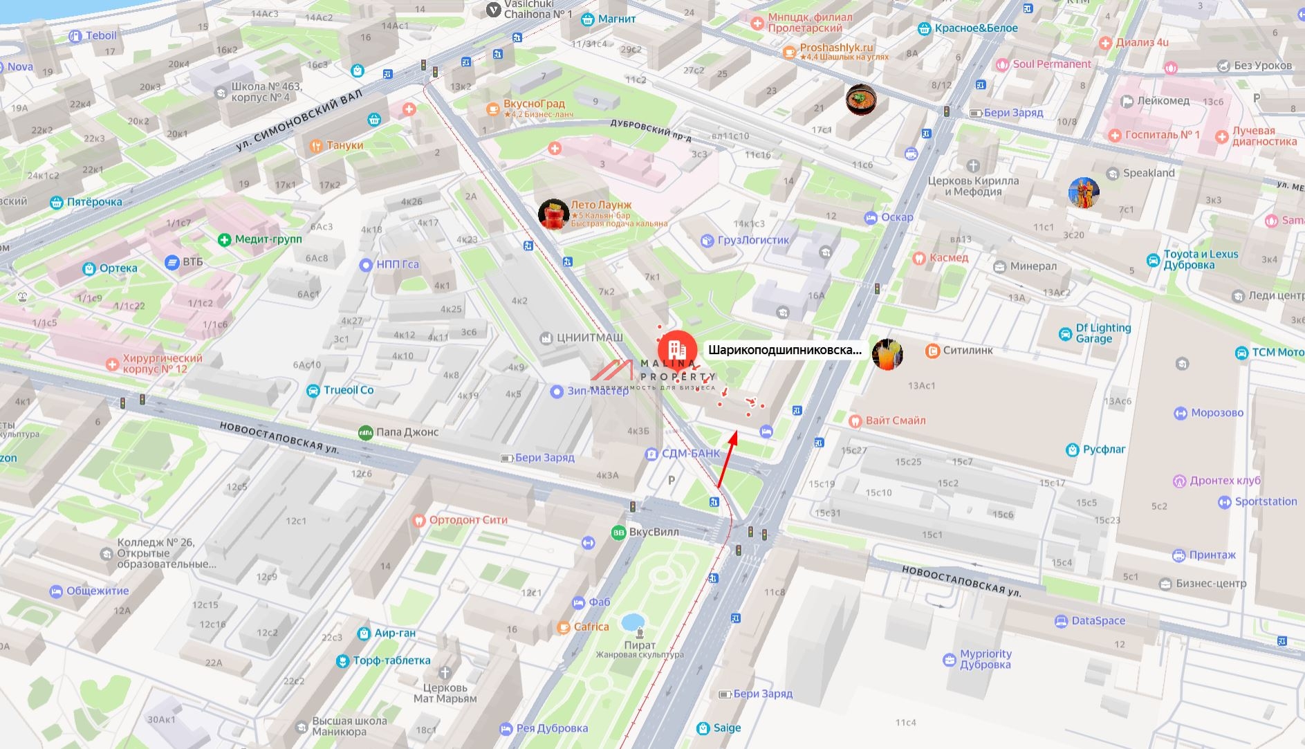 Продажа торгового помещения у метро Дубровка