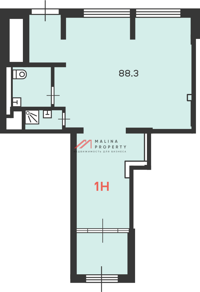 Аренда торгового помещения в новом доме 
