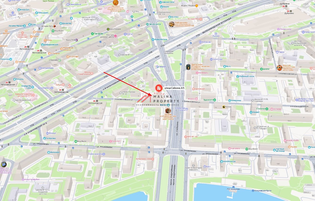 Продажа помещения с арендатором у метро Автозаводская 