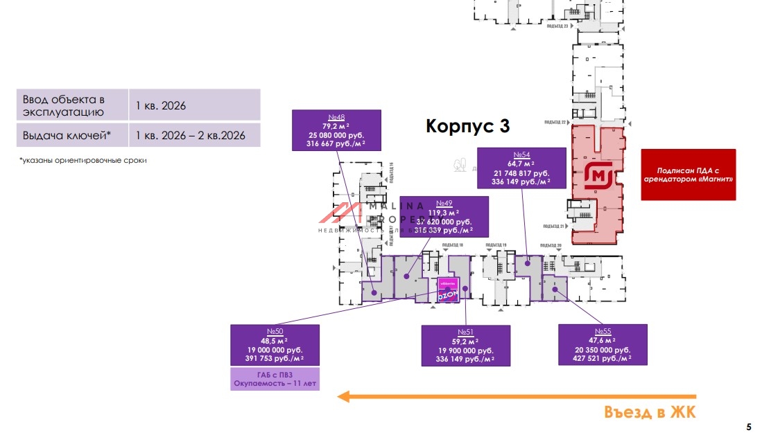 Продажа торгового помещения в ЖК "Новое Летово"