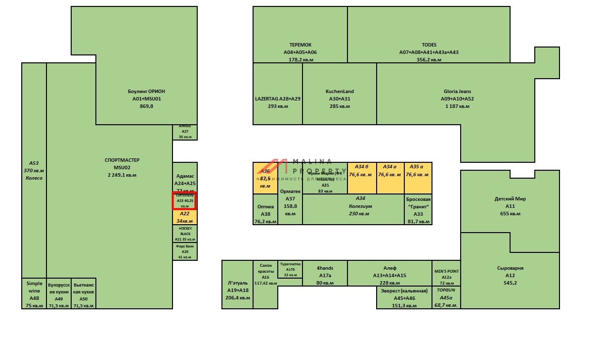 Продажа помещения с кофейней в ТК "Митино парк"