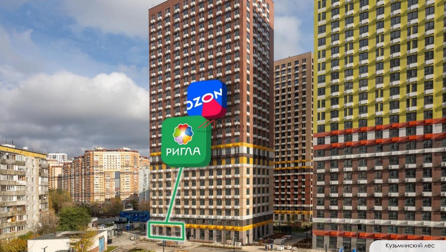 Продажа помещения с арендаторами в ЖК "Кузьминский Лес" 
