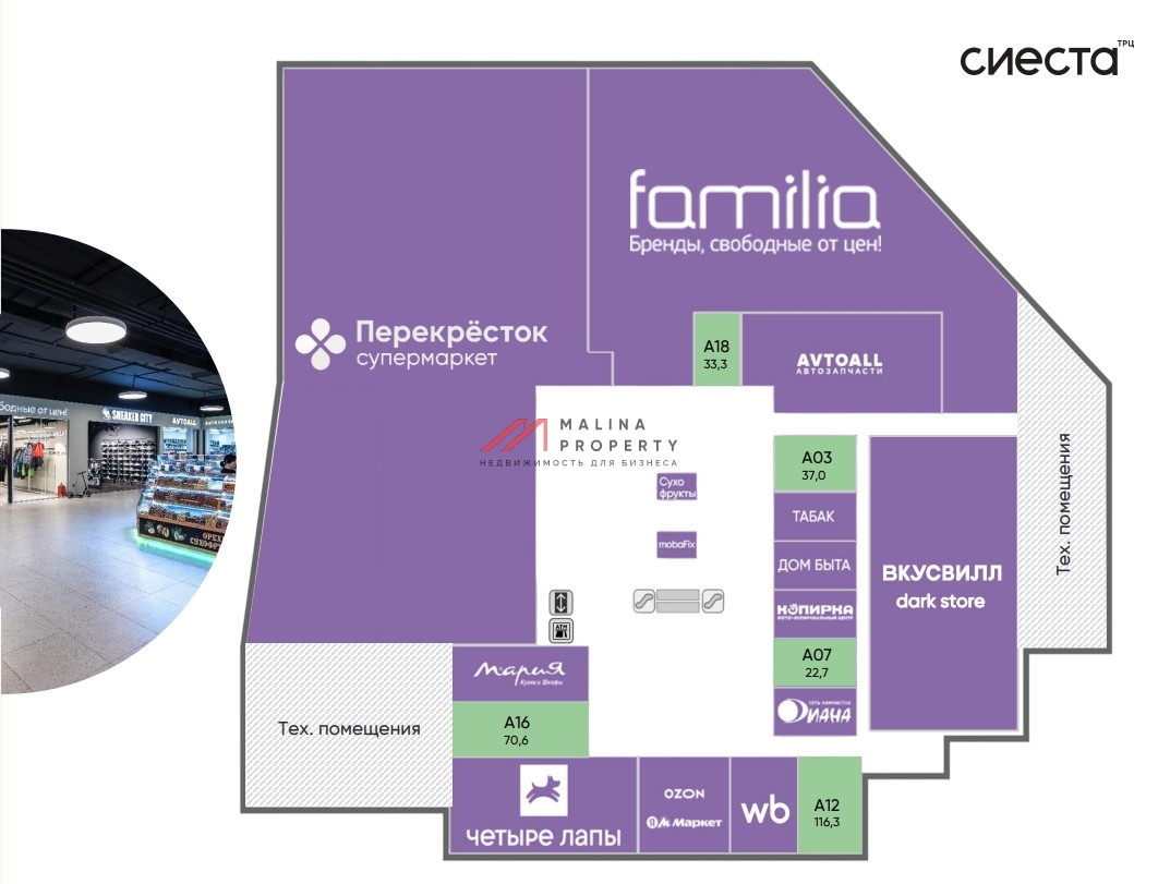 Продажа торгового центра "Сиеста"