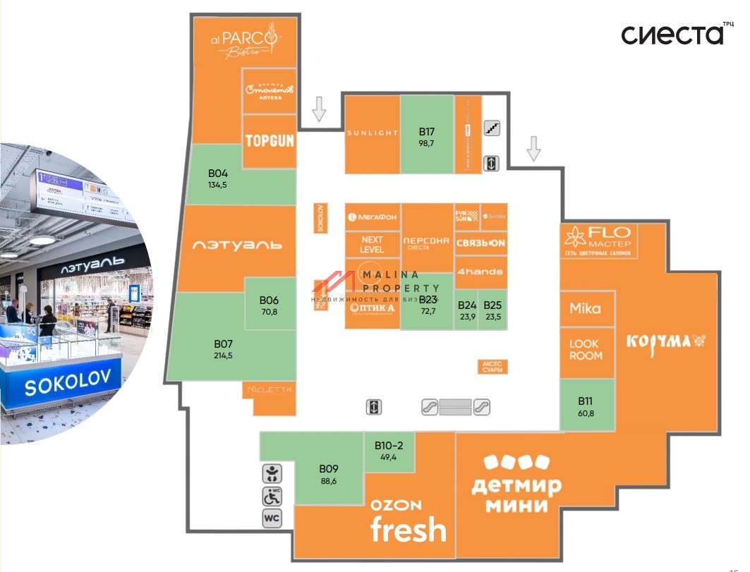 Продажа торгового центра "Сиеста"