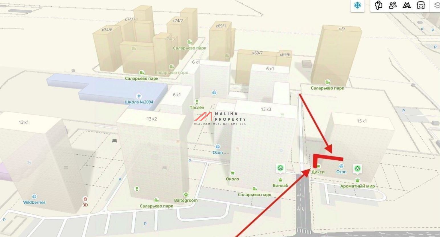 Аренда коммерческого помещения в ЖК «Саларьево парк»