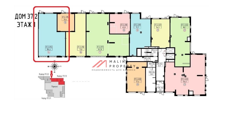 Аренда торгового помещения в ЖК "Скандинавия центр" 
