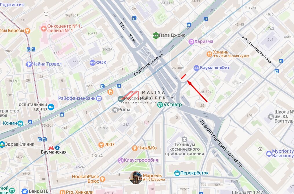 Продажа торгового помещения рядом с метро Бауманская 