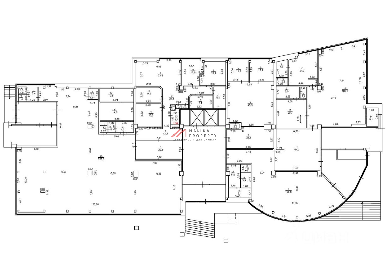 Продажа торгового помещения с арендаторами в БЦ "WeStar"
