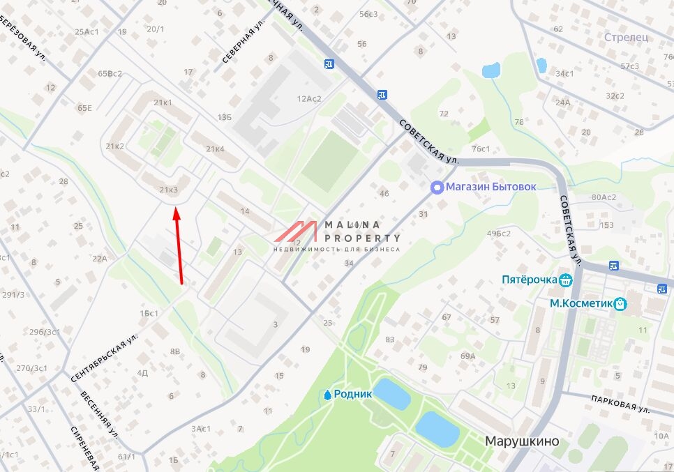 Продажа торгового помещения в ЖК Марушкино