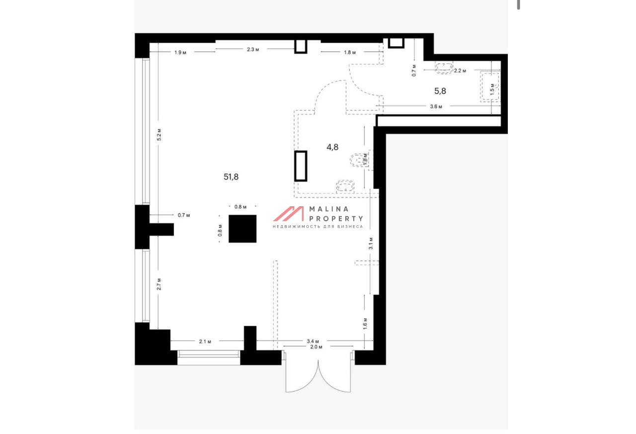 Продажа помещения с арендатором Аптека 36,6 в ЖК "Кутузовский квартал"