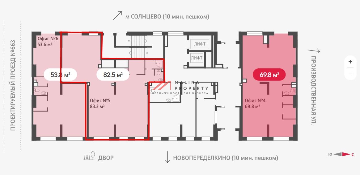 Продажа торгового помещения в ЖК Лучи-2