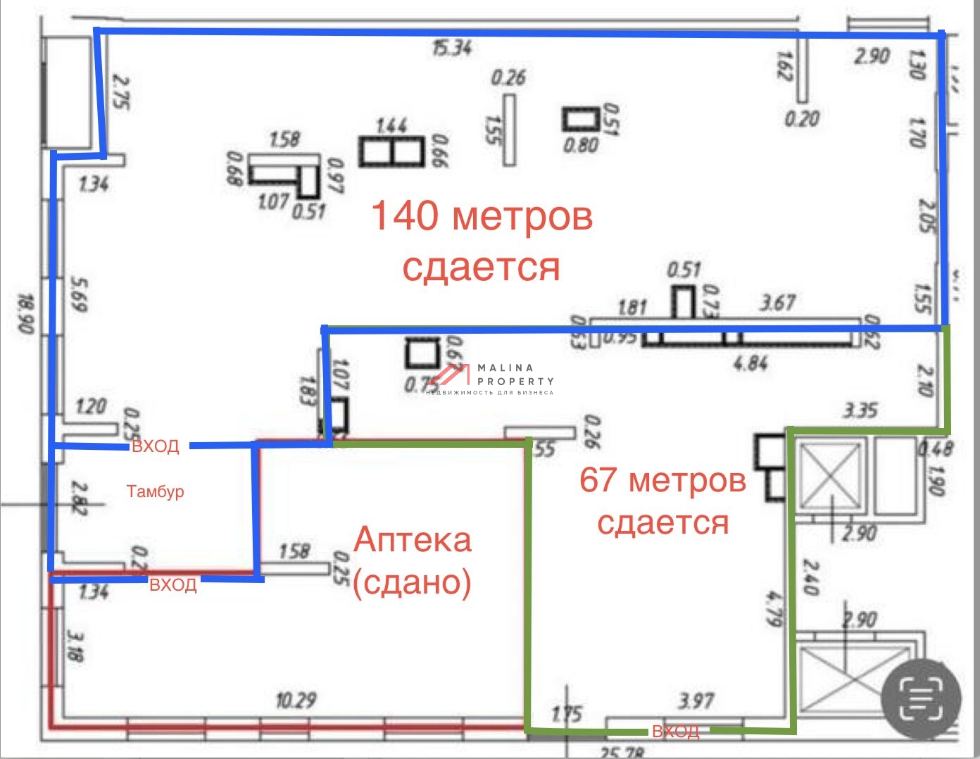 Аренда торгового помещения в ЖК "Атлантис" 