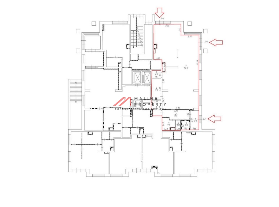 Продажа помещения с арендатором Вкусвилл