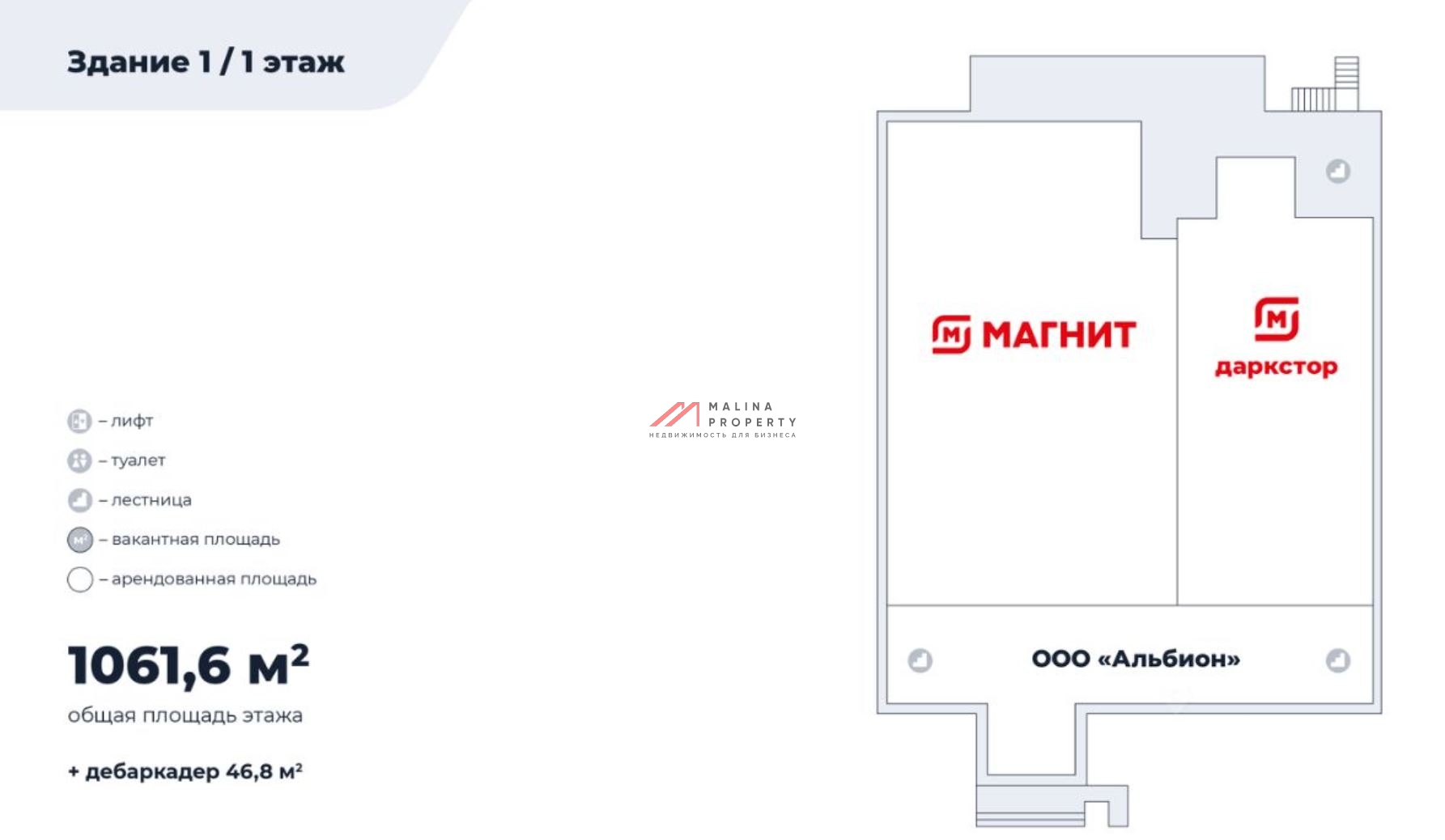 Продажа торгового здания с арендаторами в г. Долгопрудный