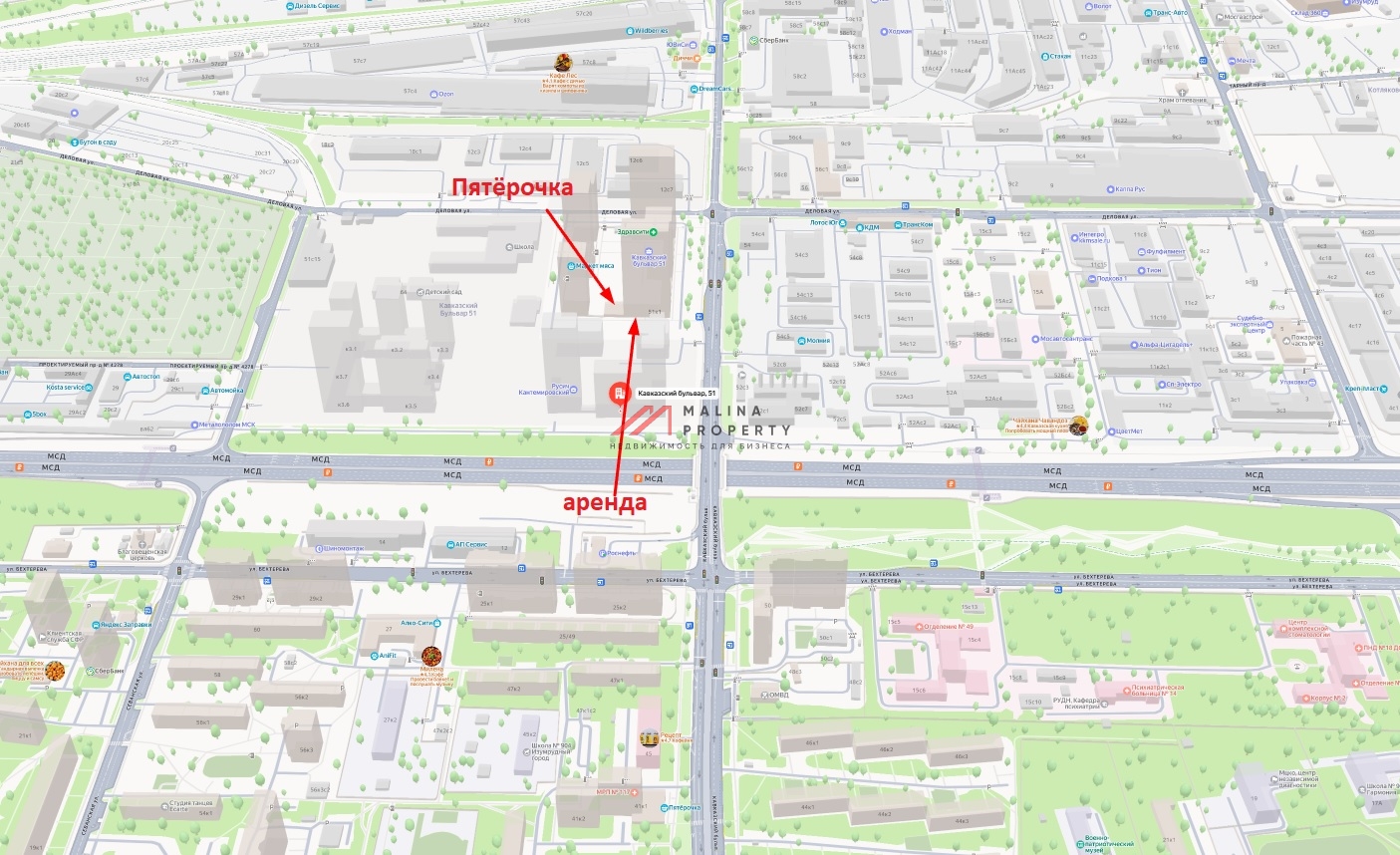 Аренда торгового помещения в ЖК "Кавказский бульвар 51" 