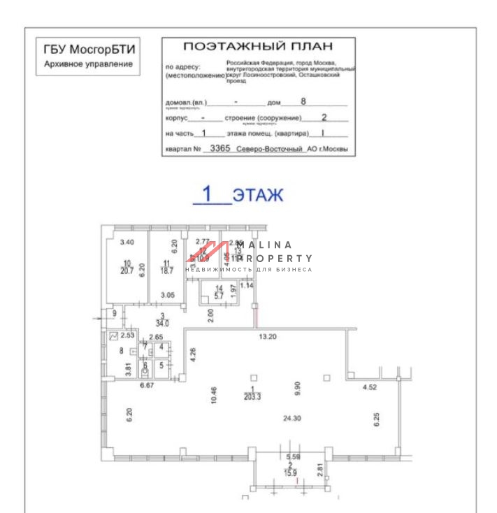 Продажа помещения с магазином Дикси в районе Бабушкинская