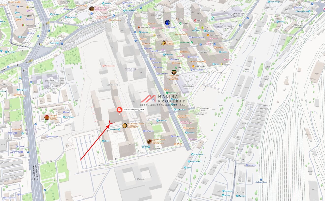 Аренда торгового помещения в ЖК "Люблинский парк" 