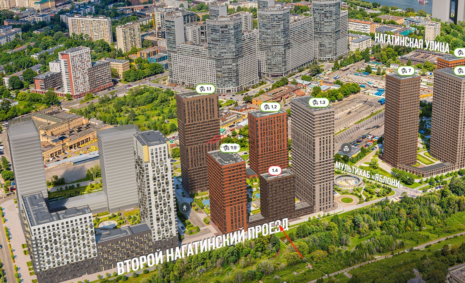 Аренда помещения на 1-й линии в ЖК "2-й Нагатинский" 