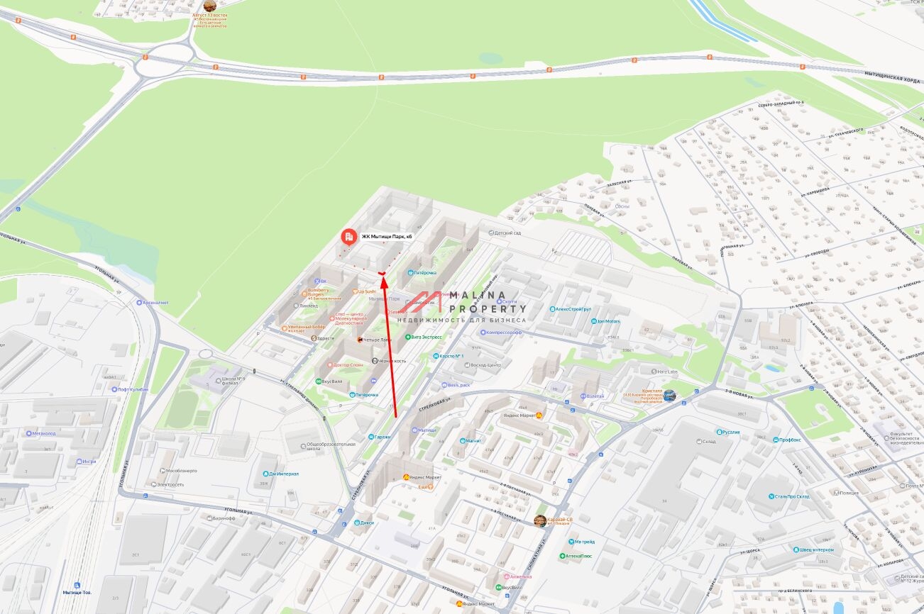 Аренда торгового помещения в ЖК "Мытищи парк"