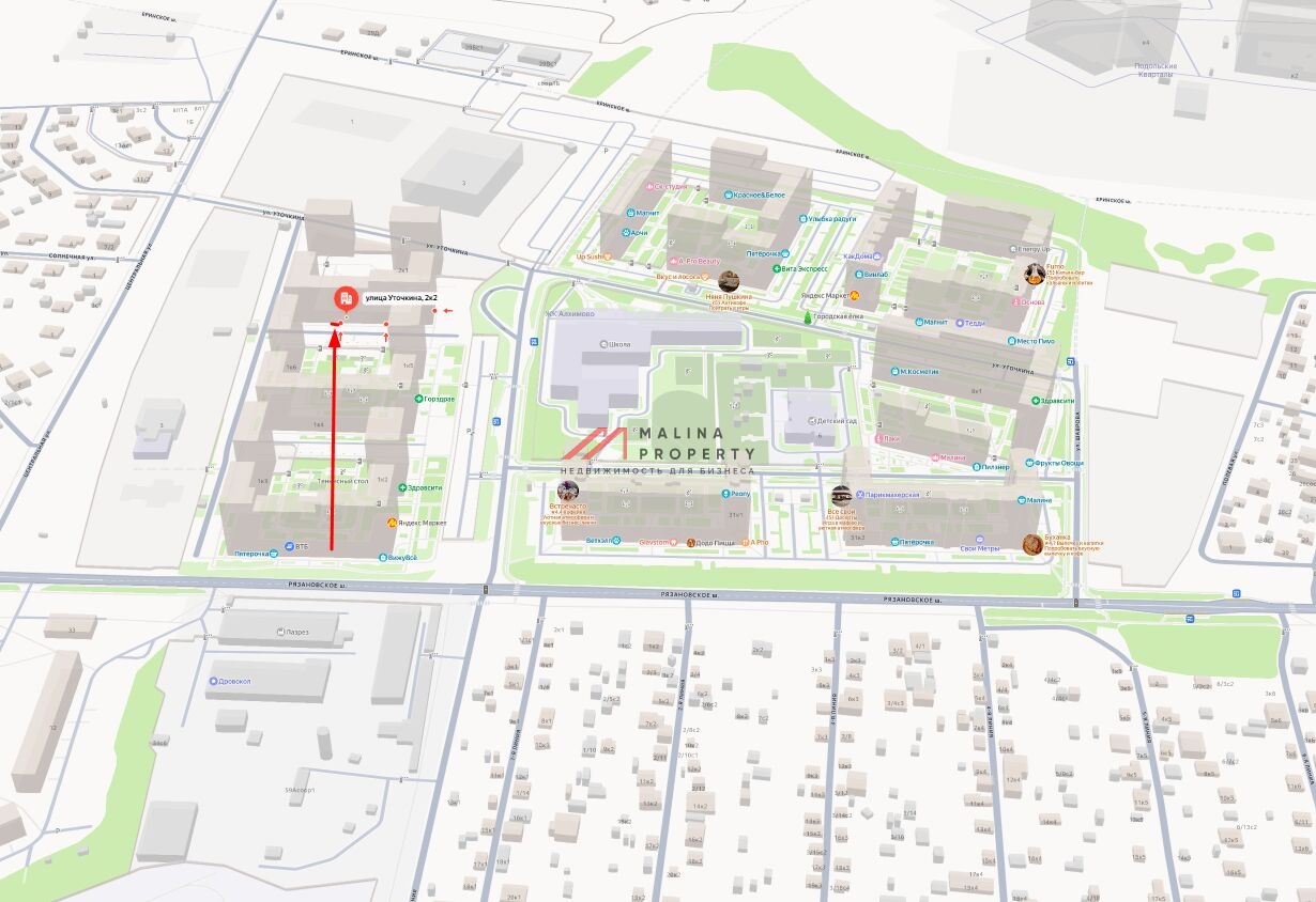 Аренда торгового помещения в ЖК "Алхимово"