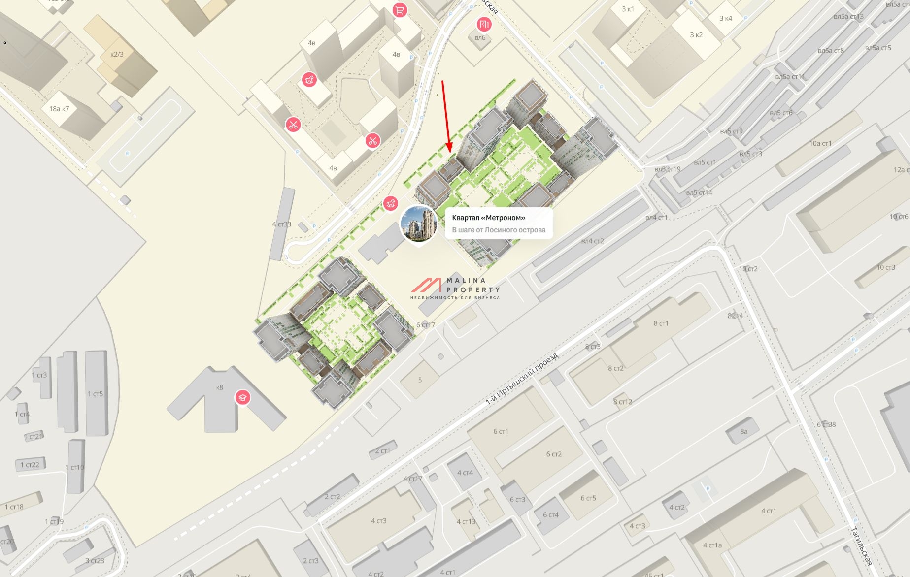 Продажа торгового помещения в ЖК «Квартал Метроном»