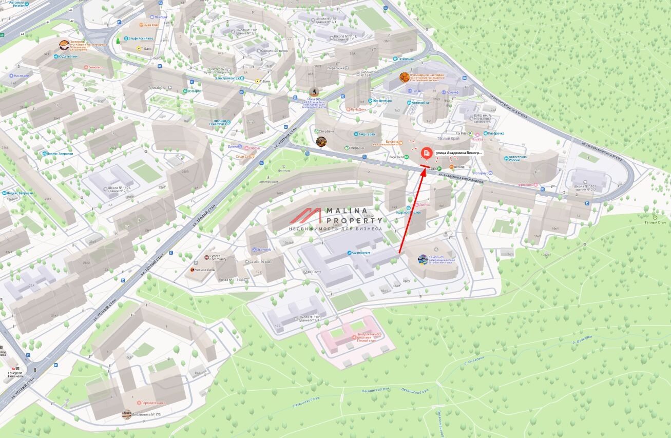 Аренда торгового помещения в ЖК "Теплый край" 