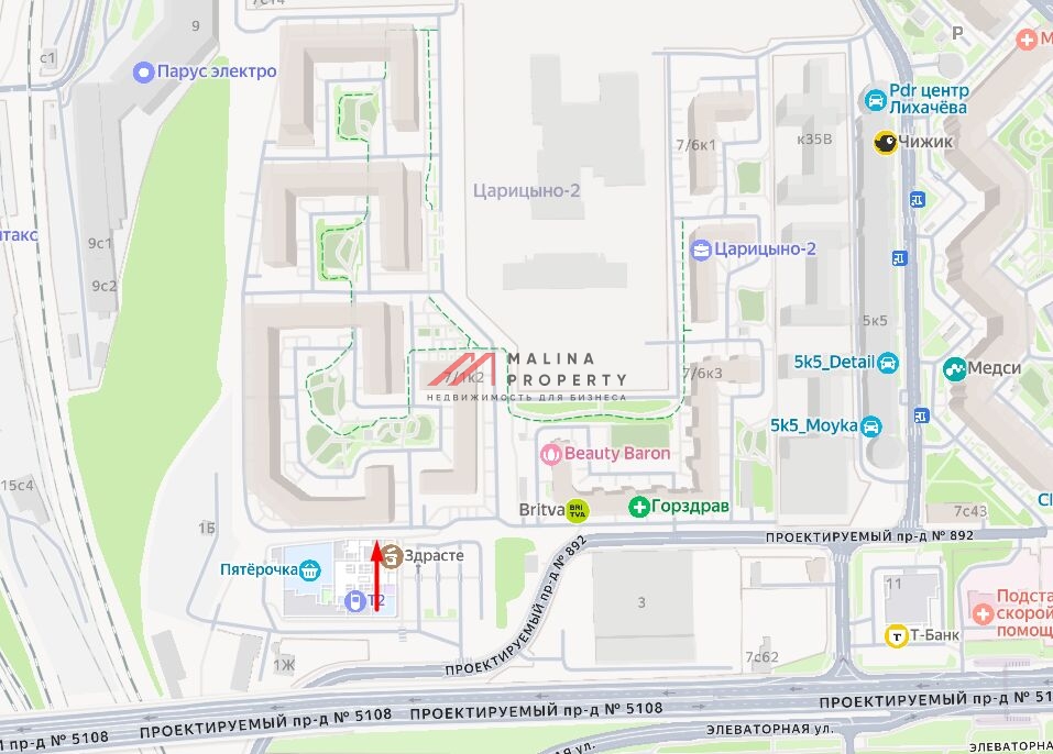 Аренда торгового помещения в Царицино