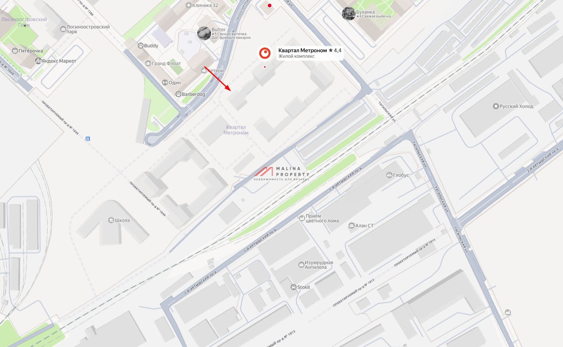 Продажа торгового помещения в ЖК «Квартал Метроном»