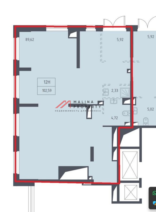 Аренда  угловое помещения помещение под кафе в "Горки парк" 